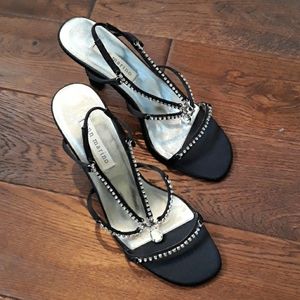 Ann Marino black and diamond heels